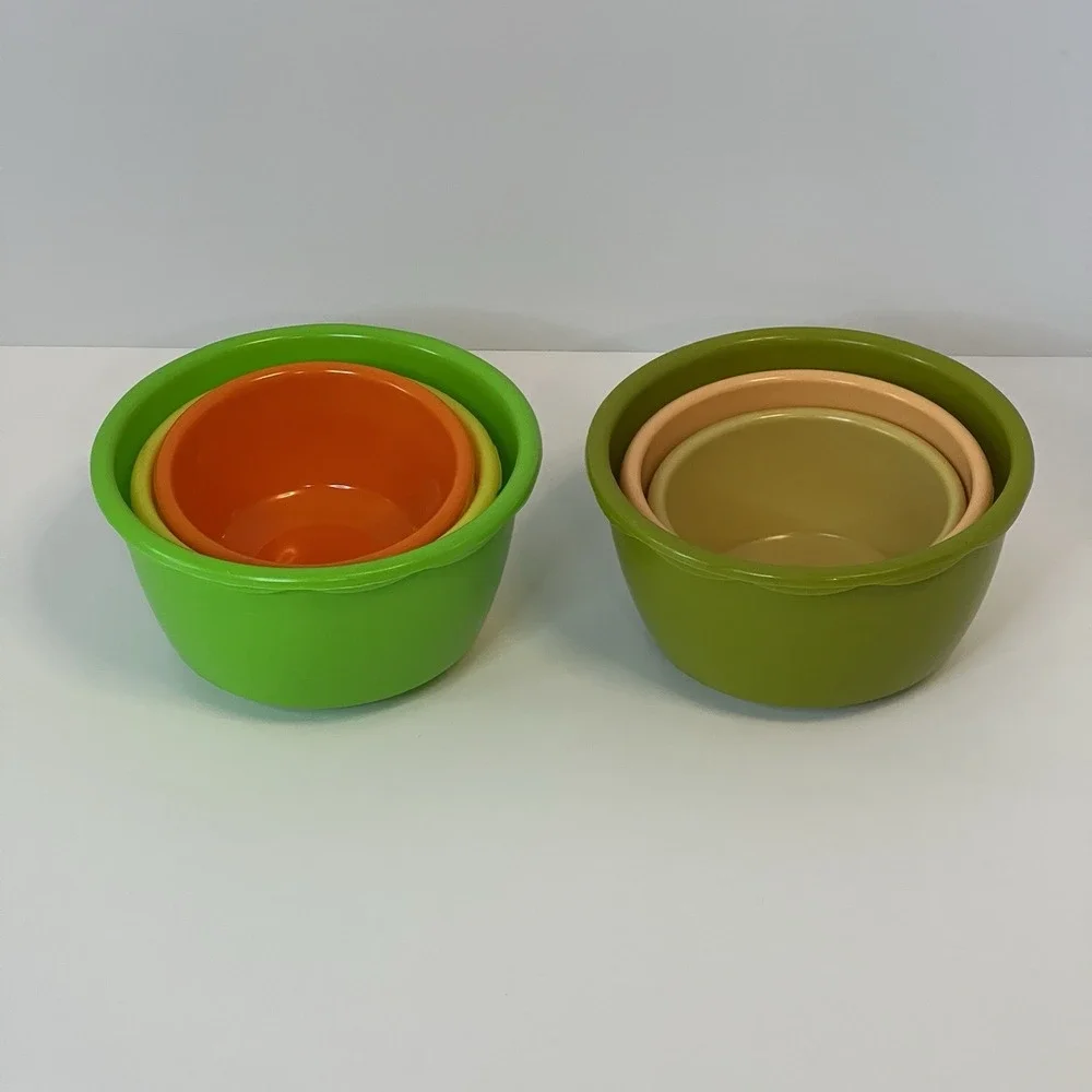 Vtg Blisscraft of‎ hollywood small plastic mixing bowls Scalloped- D-175385